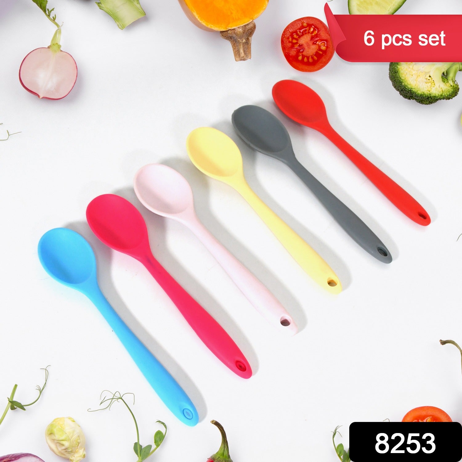 Multipurpose Silicone Spoon, Silicone Basting Spoon Non-Stick Kitchen Utensils Household Gadgets Heat-Resistant Non Stick Spoons Kitchen Cookware Items For Cooking and Baking (6 Pcs Set) Multipurpose Silicone Spoon, Silicone Basting Spoon Non-Stick Kitchen Utensils Household Gadgets Heat-Resistant Non Stick Spoons Kitchen Cookware Items For Cooking and Baking (6 Pcs Set)
